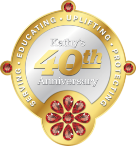 Kathys 40th logo