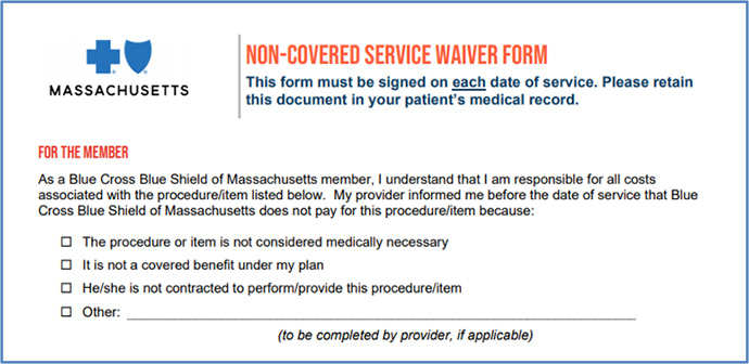 Patient Responsibility For Non Covered Services Form