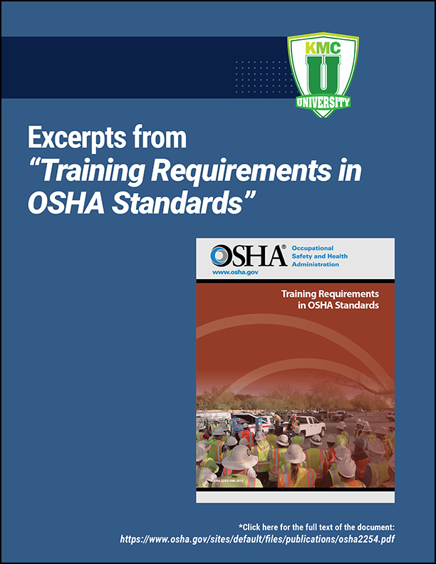 OSHA Training Requirements - KMC University